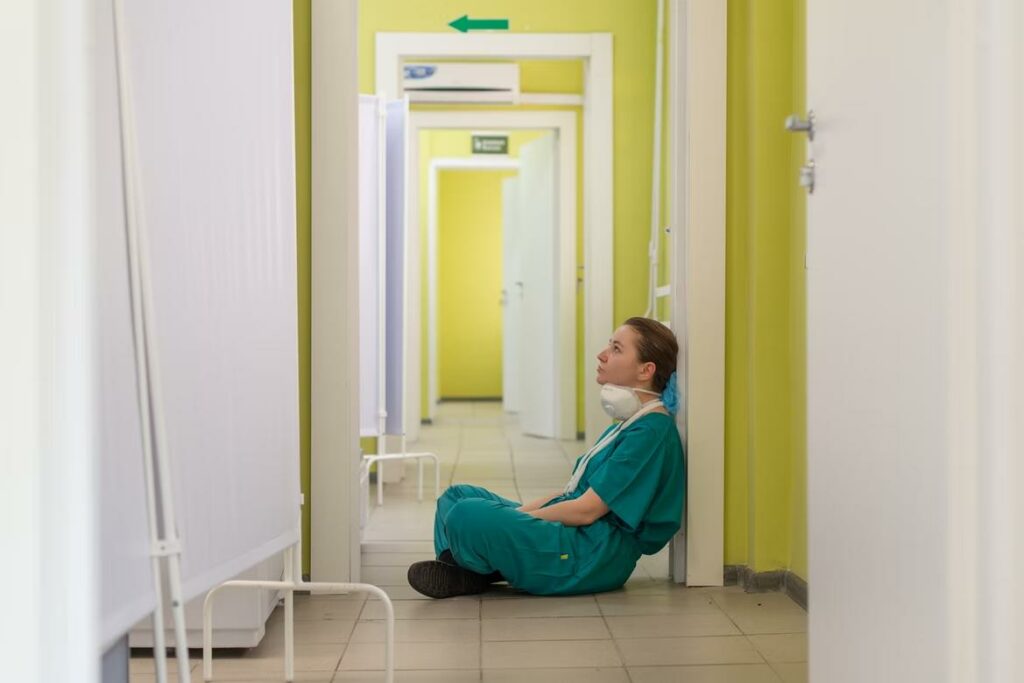 Tired nurse